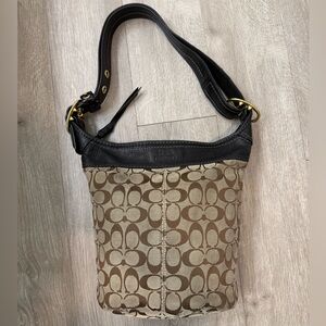 Vintage Y2K Coach Bleeker Bucket Shoulder Bag- Signature Canvas